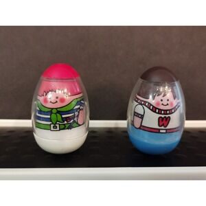 VTG Weebles Wobble 1973 Marina Boy #594 1975 Redheaded Pirate Boy